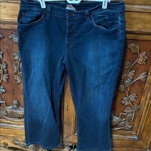 Lucky Brand Dark Blue Easy Rider Cropped Jeans Size 16